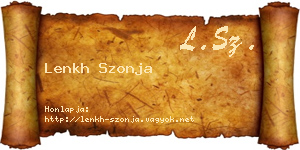Lenkh Szonja névjegykártya